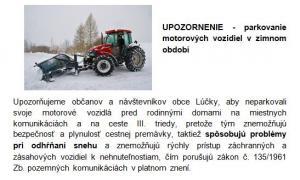 parkovanie v zimnom období