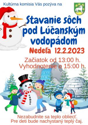 Stavanie sôch pod Lúčanským vodopádom